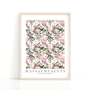 Mass state flower mayflower art print